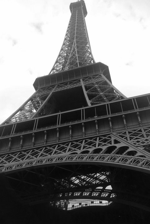 art, black and white and eiffel tower