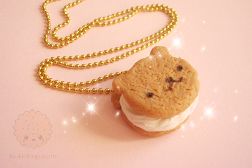 bear cookie necklace, cute and fashion