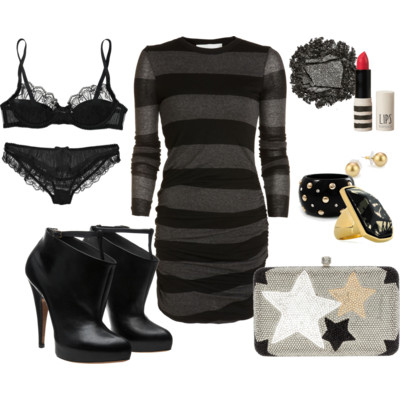 black, cute and dress