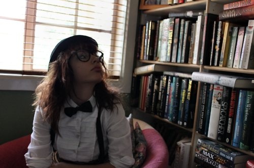 books, bow tie and cute