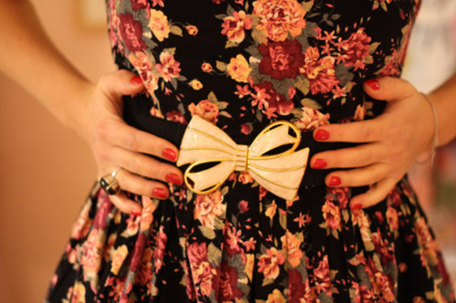 bow, dress and floral
