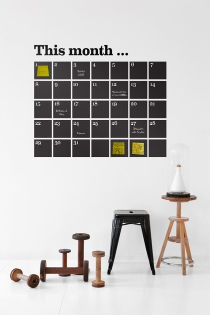 calendar, chalkboard and interior design