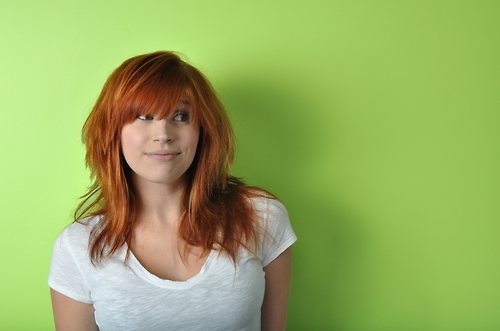ginger, girl and green