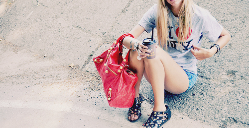 bag,  blonde and  fashion