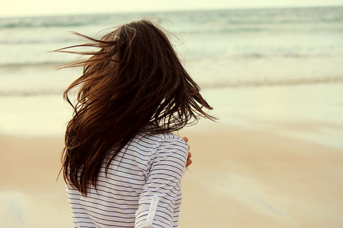 beach, girl and hair