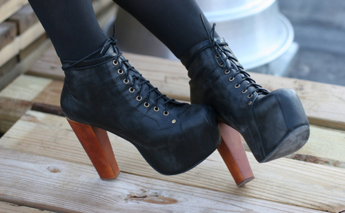 black,  black heels and  black shoes