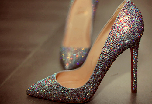 christian louboutin, crystals and designer