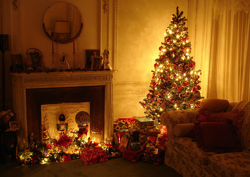 christmas, house and lights