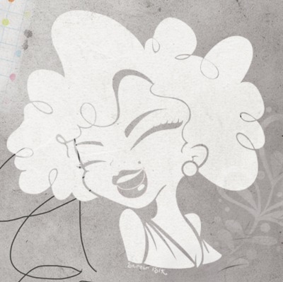 drawing, illustration and marilyn