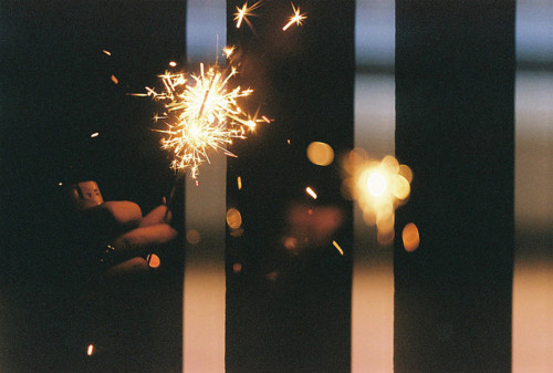 fire, firework and hand