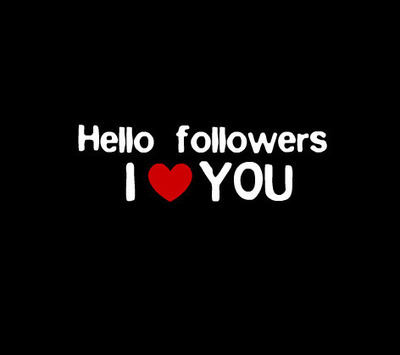 followers, heart and love