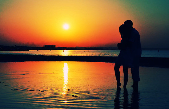 heart, love, romantic, sea, sun - image #110190 on Favim.com