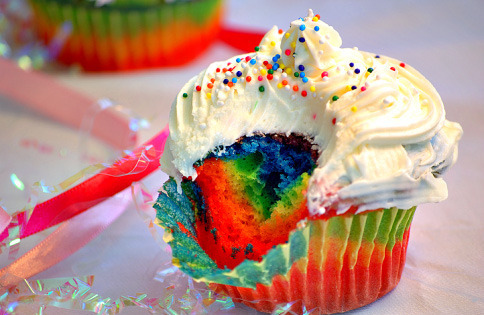 arco iris,  colorido and  cupcake