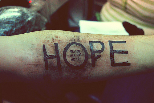 arm, hope and tatto