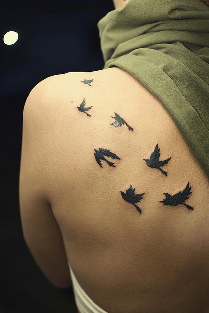 folie, oiseaux et encre