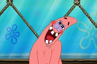 bikini bottom, love, patrick, pink, smile