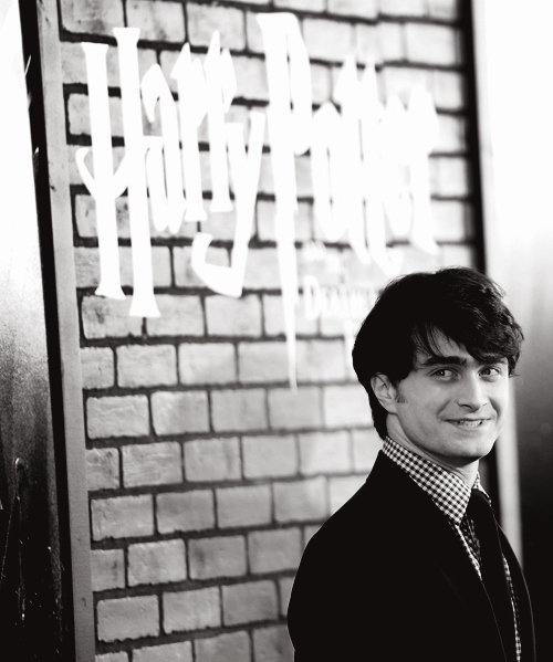 black and white, boy, cute, daniel radcliffe, harry potter