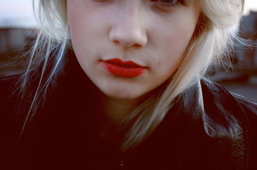 blonde, girl and lips
