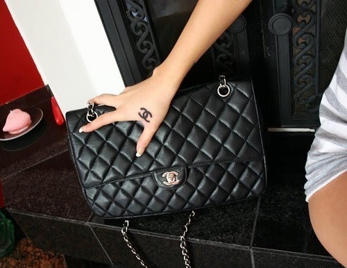 chanel, nails and purse