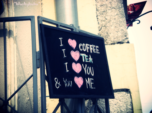 coffee, heart and love