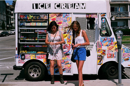 fashion, girls and ice cream