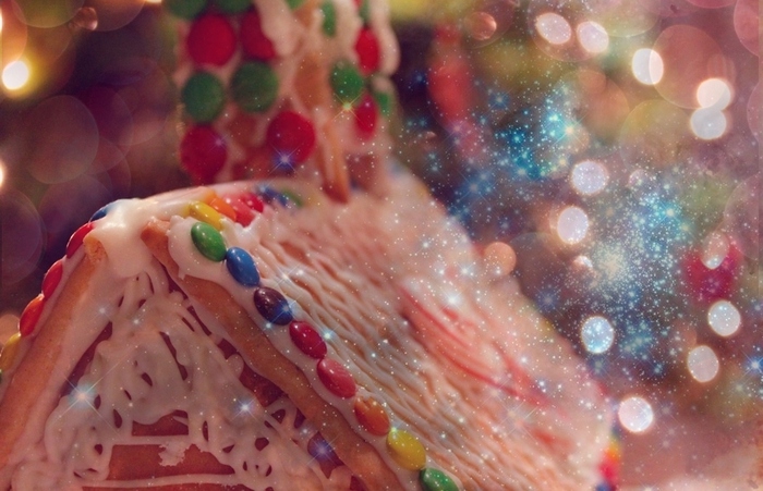 bokeh, candy and candycanes