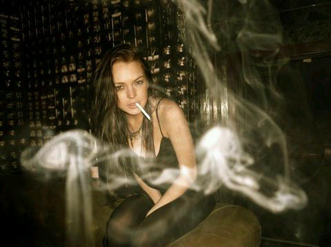 cigarette, lindsay, lindsay lohan, lohan, smoke