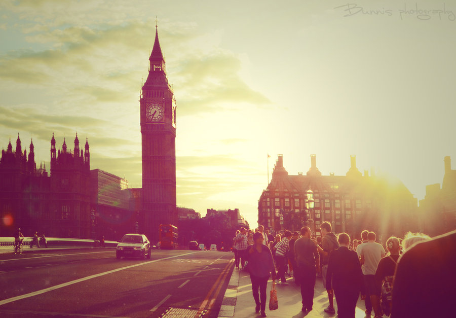 big ben, london and people
