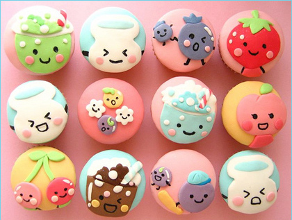 bobble, cupcakes, cute, novelty cupcakes, pink