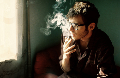 boy, cigarette and glasses