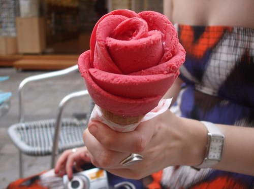flower, food, ice cream, rose