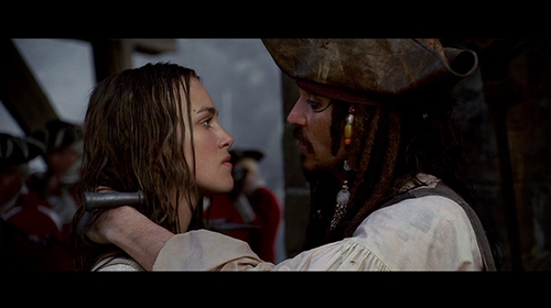 jack sparrow,  johnny depp and  keira knightley