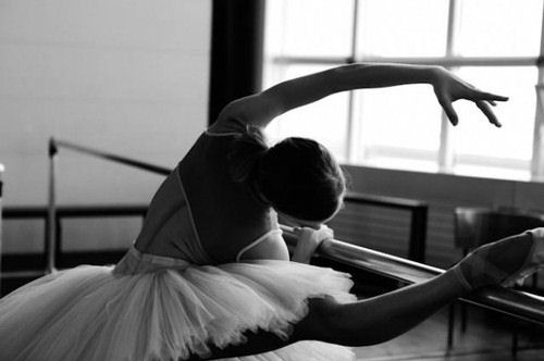 ballet, barre and black and white