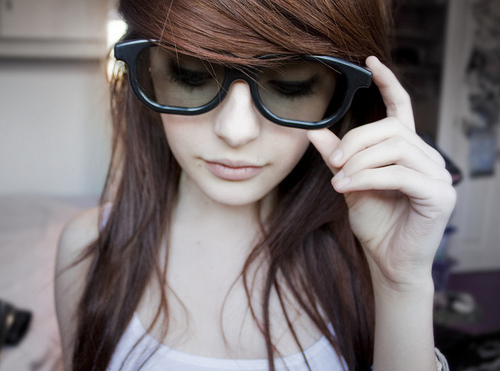 beautiful, girl and glasses
