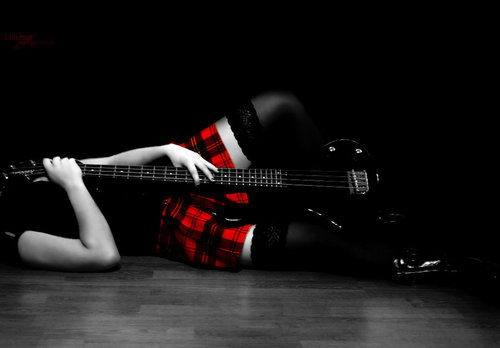 bass, beautiful and black and white