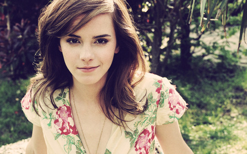 cute,  emma watson and  floral