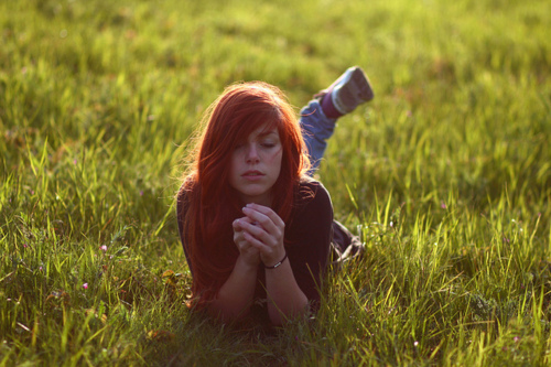 girl, grass and nature