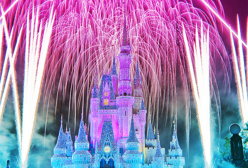 amazing, castle, fireworks, pink