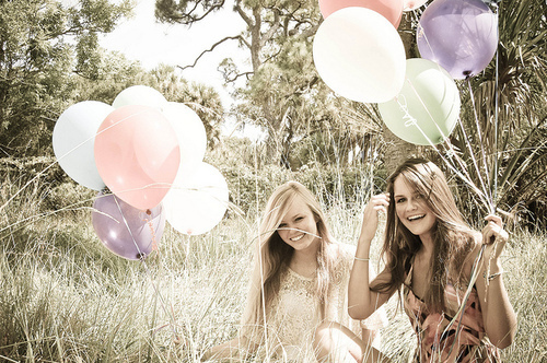 balloons, beautiful and best friends