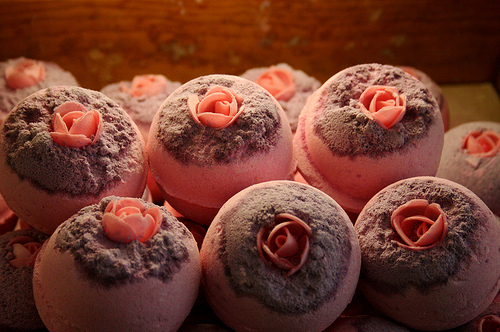 bath, bath bombs, bath treats, cosmetics, flowers