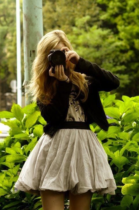 blond, camera and dresses