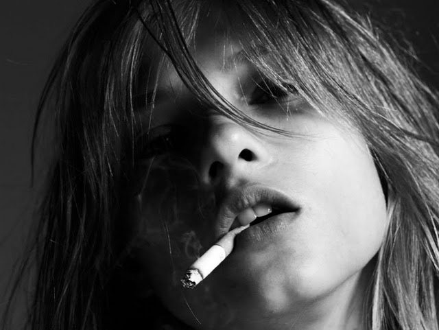 anna selezneva, black and white and cigarettes
