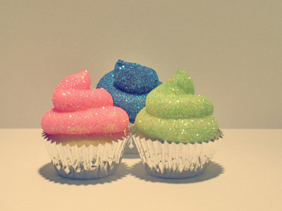 blue,  cupcakes and  glitter