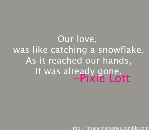 catching snowflakes, love and pixie lott