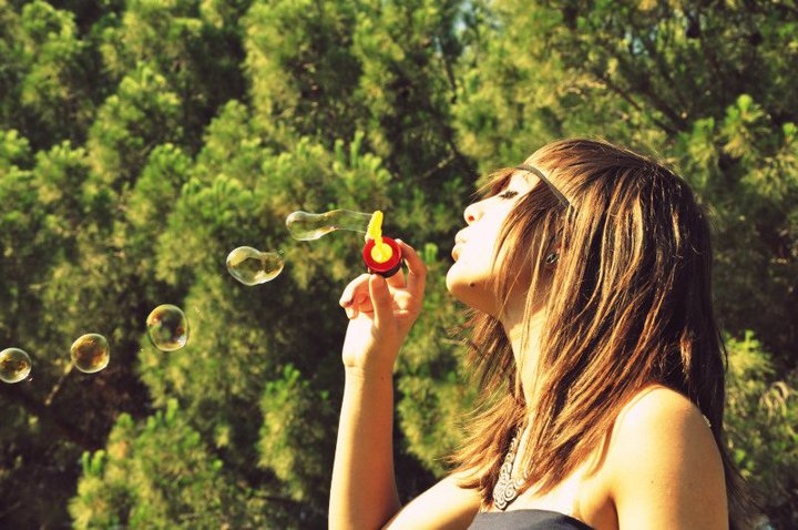 bubbles, girl and hippie