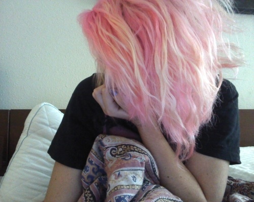 girl, hair and pink