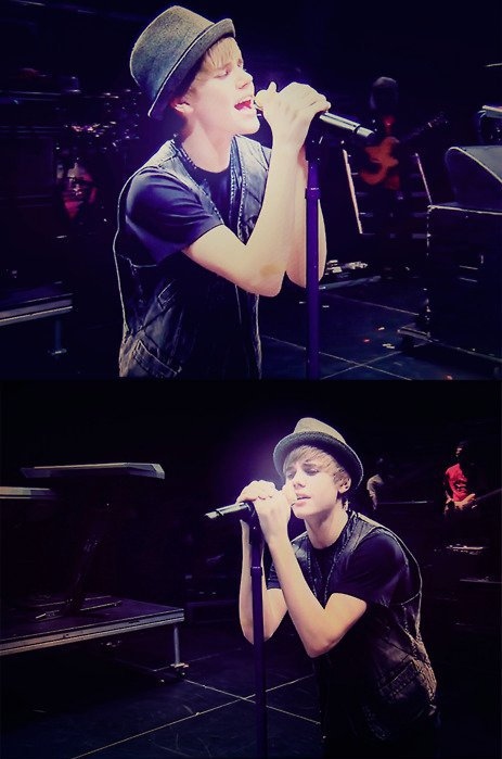 hat, justin bieber and microphone
