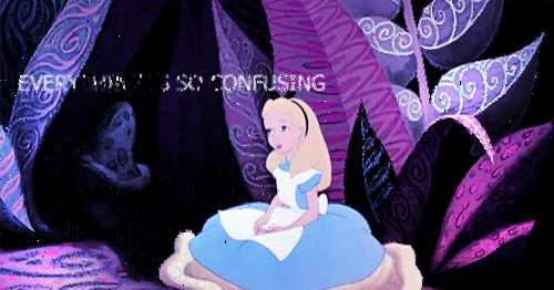 alice in wonderland,  confused and  disney