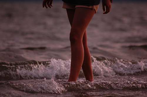 beach, girl and legs