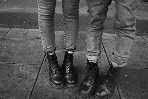 black and white, boots and fashion